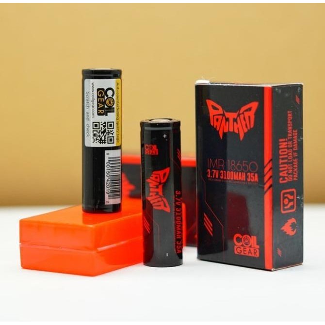 Terbaru BATERAI 18650 COIL GEAR RED PANTHER 3100MAH 35A BATTERY