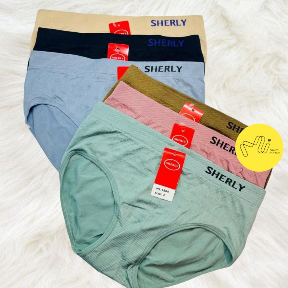 RILI PROMO 3,6 PCS CD RAJUT WANITA SHEREN / SHERLY CELANA DALAM WANITA RAJUT