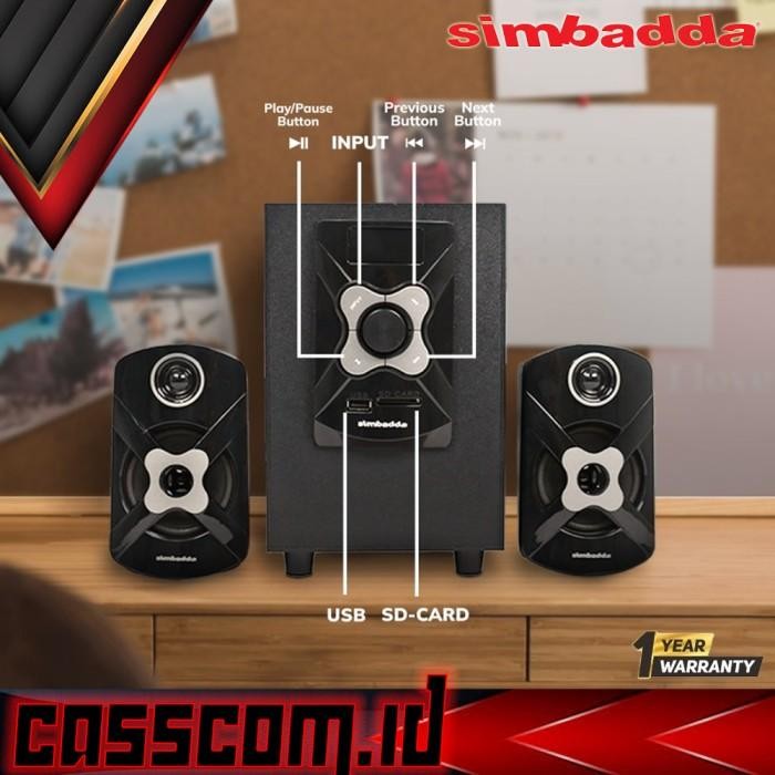 Simbadda Speaker CST 5000 N+ New Design Edition (Mic, Remote) CST 5000N+ / CST5000N+ Terbaru Berkual