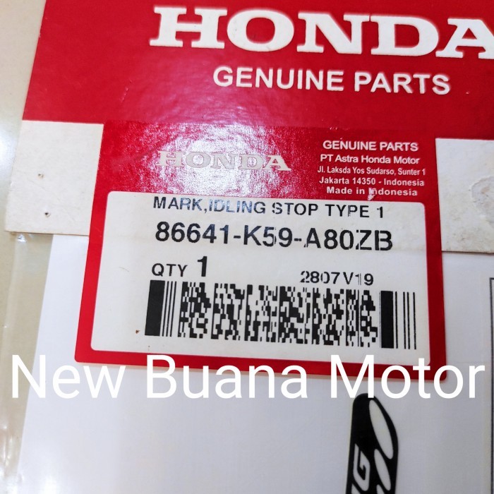 Stiker Idling Stop New Vario 150 2018 Honda Termurah Langka