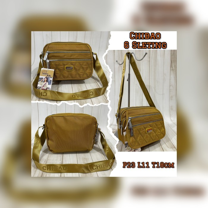 SELEMPANG WANITA CHIBAO KANVAS BORDIR 6SLETING CB9572