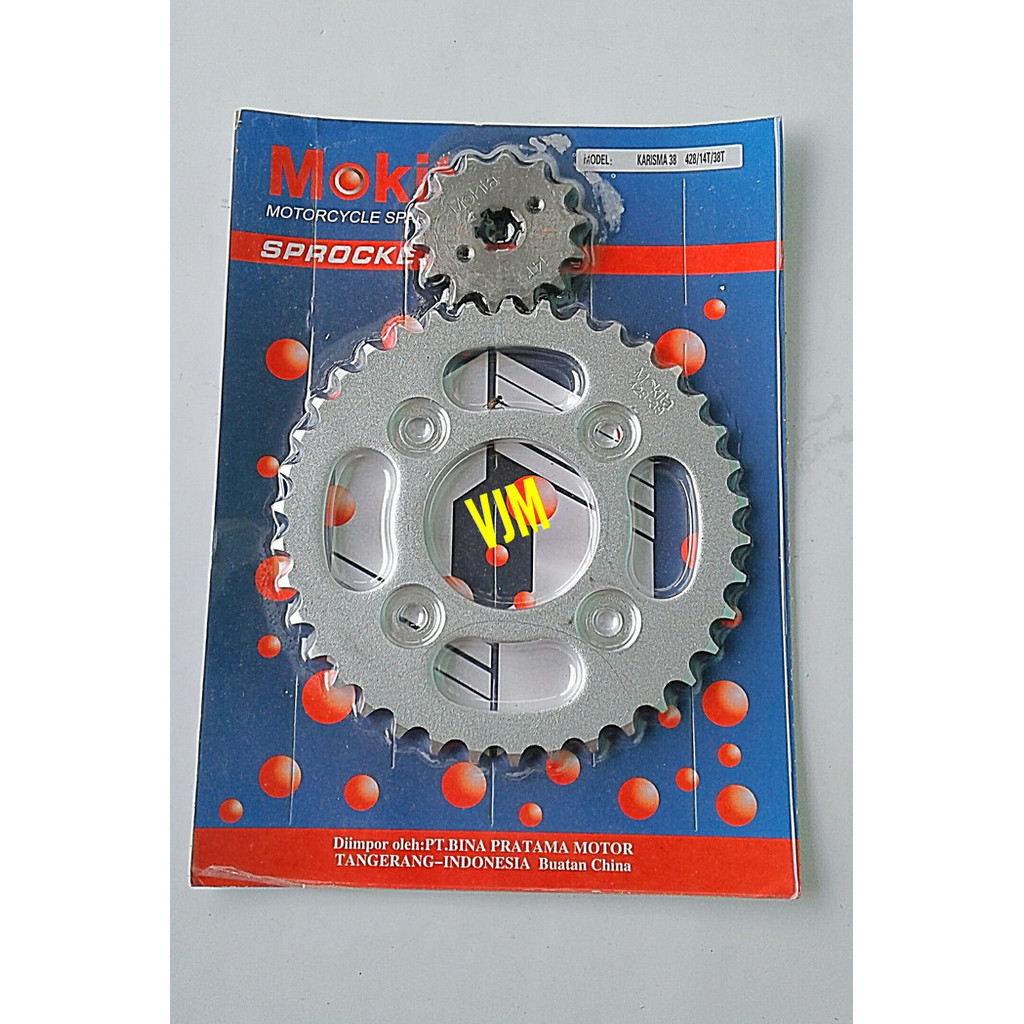 Gear Gir Depan Belakang Supra Fit New Karisma Revo Blade 38T 14T Termurah Langka