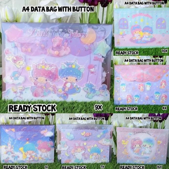 

Promo Data Bag A4 Button Sanrio Original Little Twin Stars 05 COD