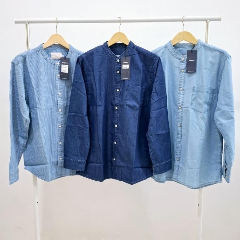 geo TIRAJEANS BAJU KOKO LENGAN PANJANG DENIM
