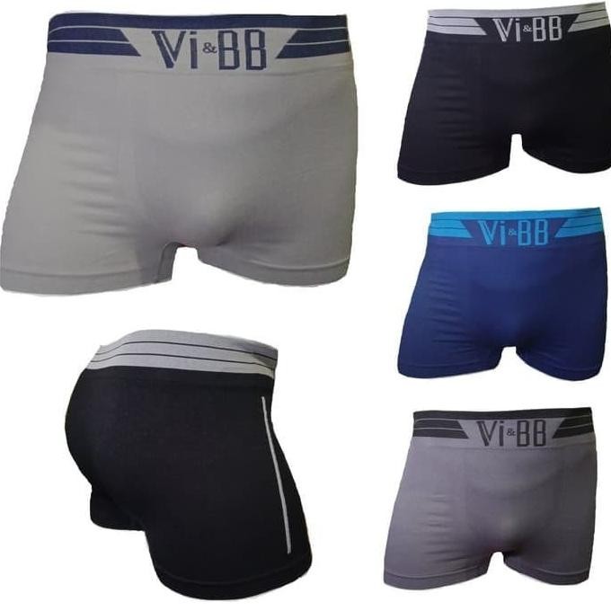 MIASU [6 PCS] BOXER ELASTIS VI&PRIA DEWASA | CELANA DALAM PENDEK VI&CD SPANDEX JAL88