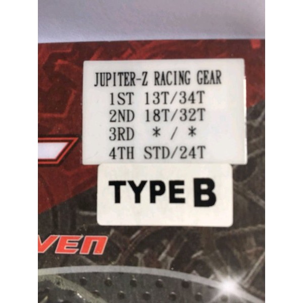 Ratio Rasio Racing Qtt Ikk Jupi Z Jupiter Jupz Jupiz Jupe Vega R Vegar Road Drag Race 13-34 18-32 22