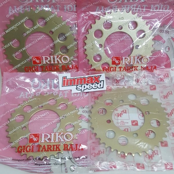 Sprocket Gir Gear Belakang 415 41 42 43 44 45 Riko Gold Baja Rx King Jupiter Z Mx Shogun Sss Satria 