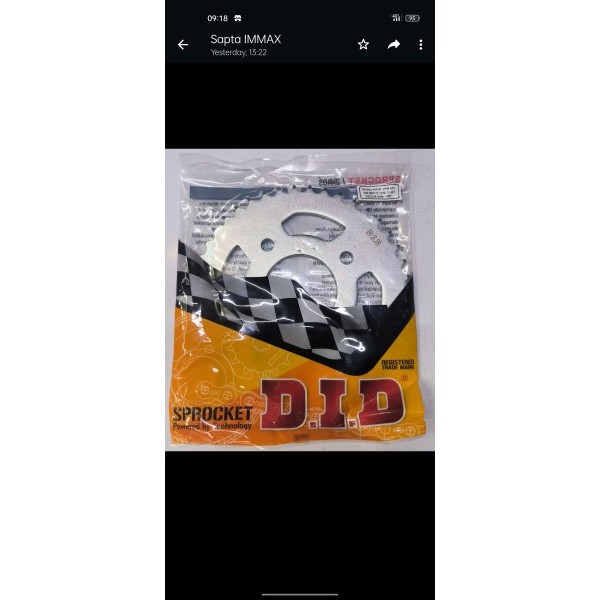 Original Did Racing Sonic 150 Gtr Verza Megapro New Mono Cbr Cb150 Gear Belakang 428 42T Gir Premium