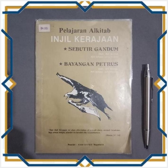 [kio] pelajaran alkitab injil kerajaan - tentang sebutir gandum, bayangan petrus - buku bekas murah 