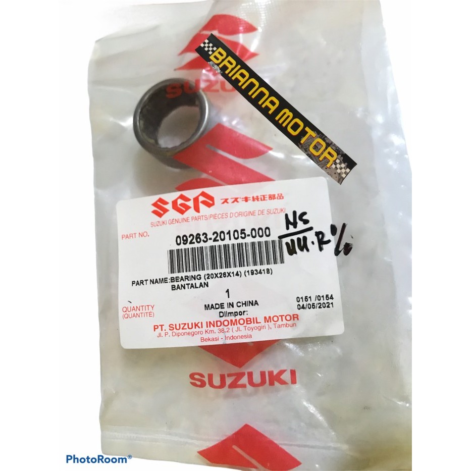 Bearing Needle Pully Belakang Skydrive Ori Suzuki 09263 20105 000 Termurah Langka