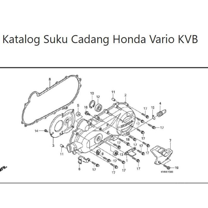 11395-Kvb-900 Perpak Paking Cvt Gasket L Cover Vario 110 Cw Old Lama Termurah Langka