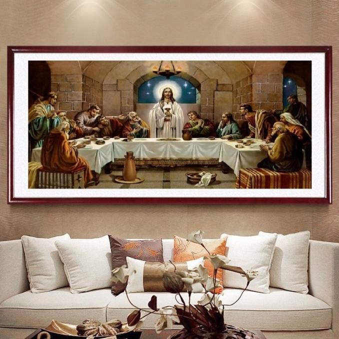 DIY Diamond Painting Full perjamuan kudus yesus kristen 110x60 cm D847