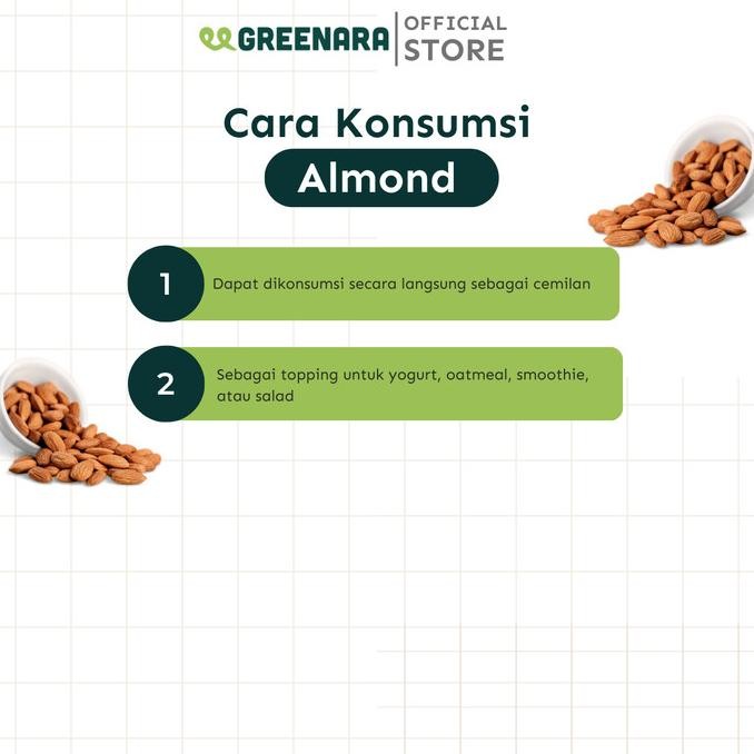 

BIG SALE GREENARA ROASTED ALMOND 500GR / KACANG ALMOND PANGGANG !!!!!