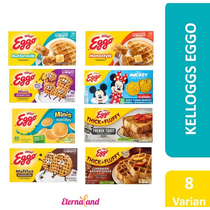 

NEW PRODUK KELLOGGS EGGO FROZEN WAFFLE - WAFEL EGGO BEKU ANEKA VARIAN !!!!!
