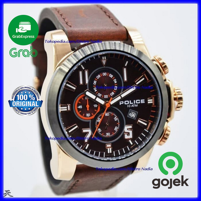 Ready Jam Tangan Police Pria Sporty / Jam Cowok P-15036Jsubz-12 Ori