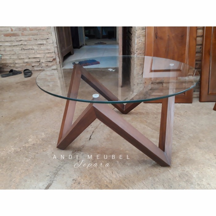 Meja Coffe Table Tamu Minimalis Kaca