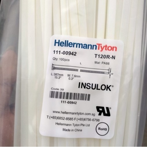 

Kabel Ties T120R Hellermann Tyton Insulok 387mm x 7.6mm
