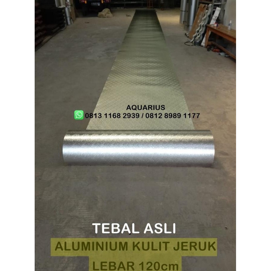 ready seng talang / plat talang aluminium kulit jeruk tebal 0.35mm