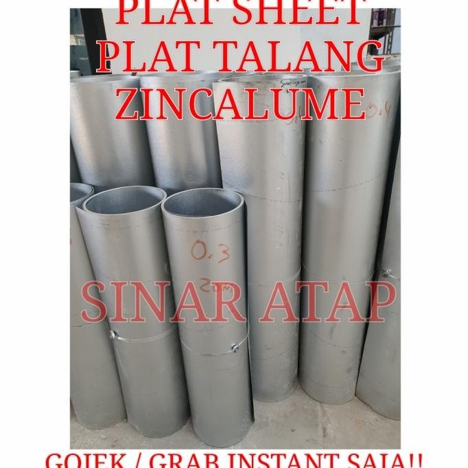 ready plat talang / seng talang zincalume tb 0.40 mm lebar 1219 1 roll 10 m