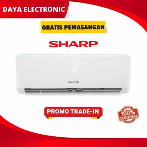 FREE PASANG AC 1/2 PK SHARP AH A5UCY AC SPLIT AC SETENGAH PK