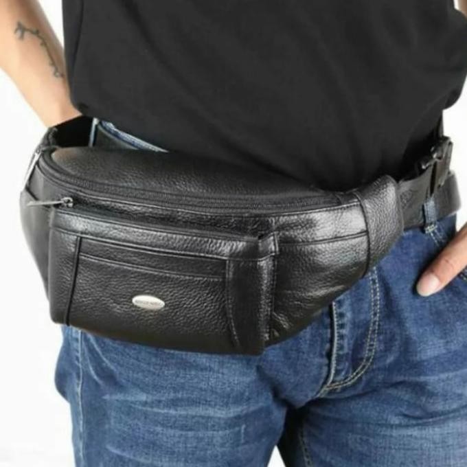 Waist Bag Pria & Wanita Kulit Sapi Asli/Tas Pinggang Original Babaproject72