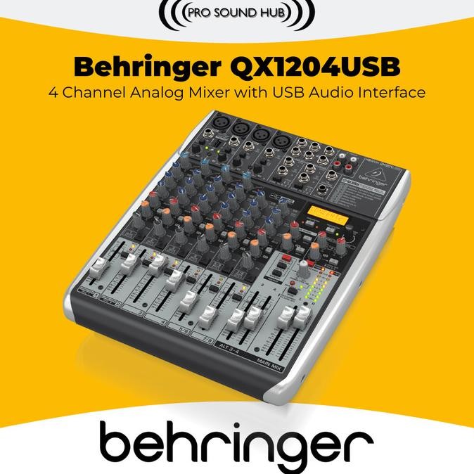 Sale Behringer Qx1204Usb Qx 1204 Usb Qx-1204 Mixer 4 Channel Mono 2 Stereo