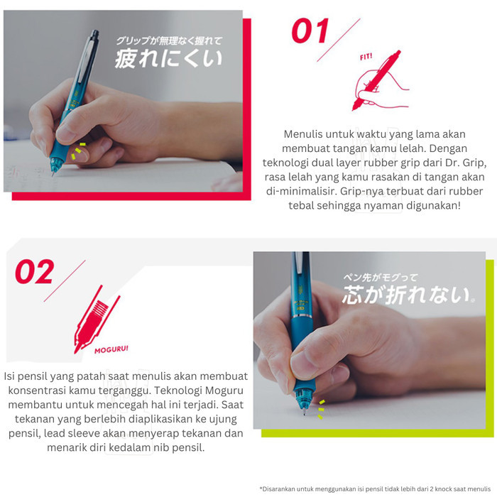 

PILOT DR. GRIP ACE MECHANICAL PENCIL 0.5MM PENSIL MEKANIK SOFT GRIP
