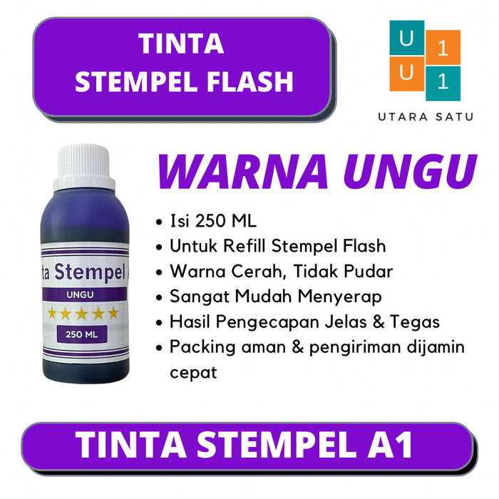 

TINTA STEMPEL FLASH WARNA UNGU VIOLET 250 ML