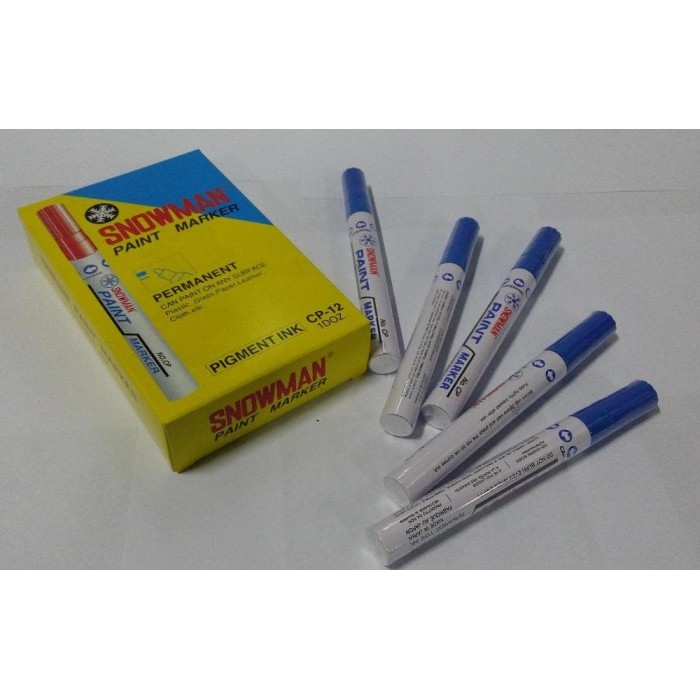 

SPIDOL PERMANENT PAINT MARKER SNOWMAN BIRU ISI 12 PCS