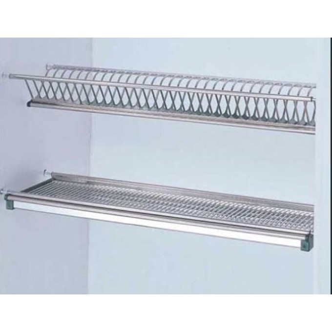 Rak Piring Taco 90Cm / Rak Piring Atas Stainless Meisastore23