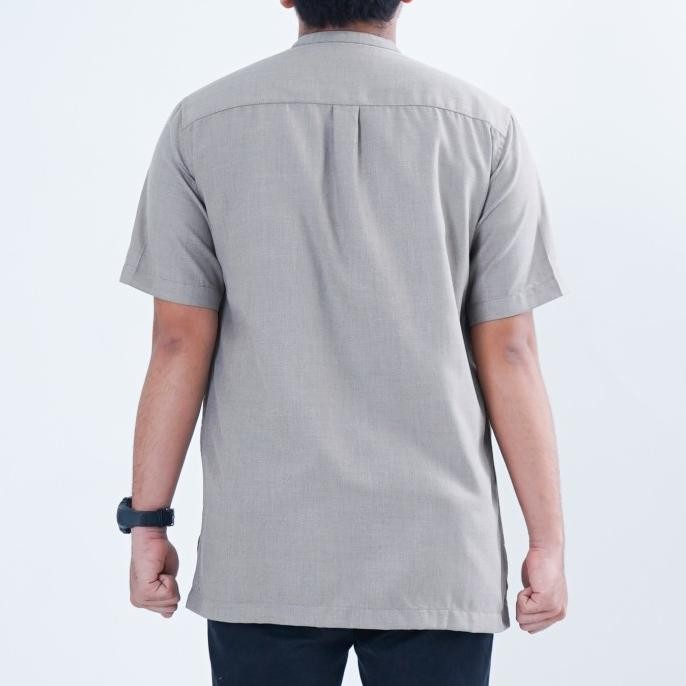 Abiyu Baju Koko Muslim Pria Dewasa Kemeja Koko Kemko Lengan Pendek Takinpalas