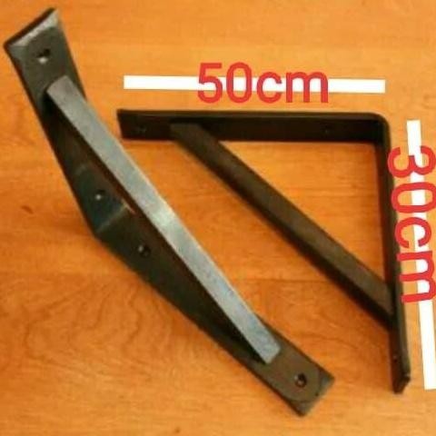 ready rak siku plat besi ambalan siku plat penyangga besi 50cm hambalan 60cm