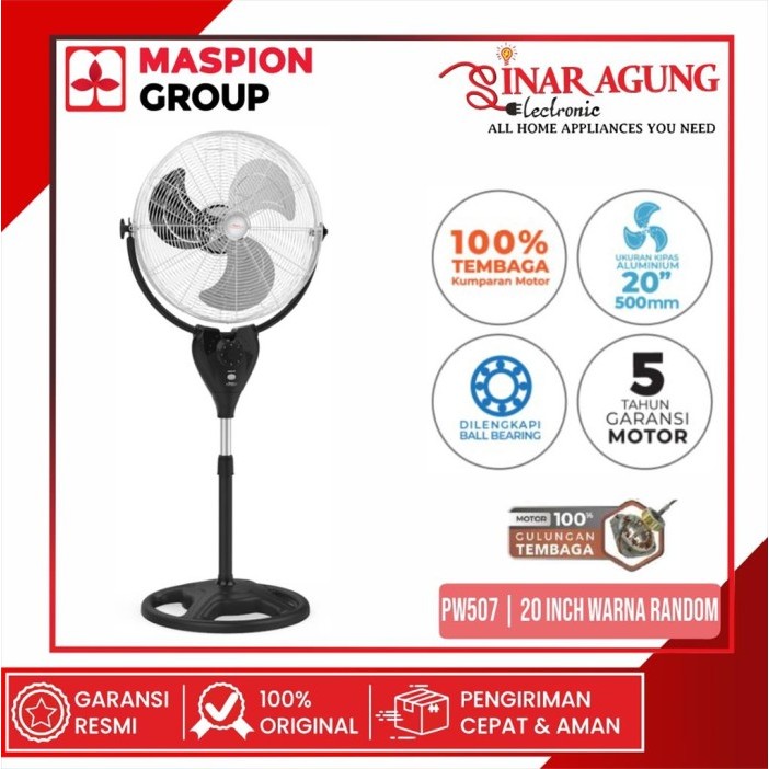 Kipas Angin / Stand Fan / Kipas Berdiri Maspion Pw 507S / Pw-507S