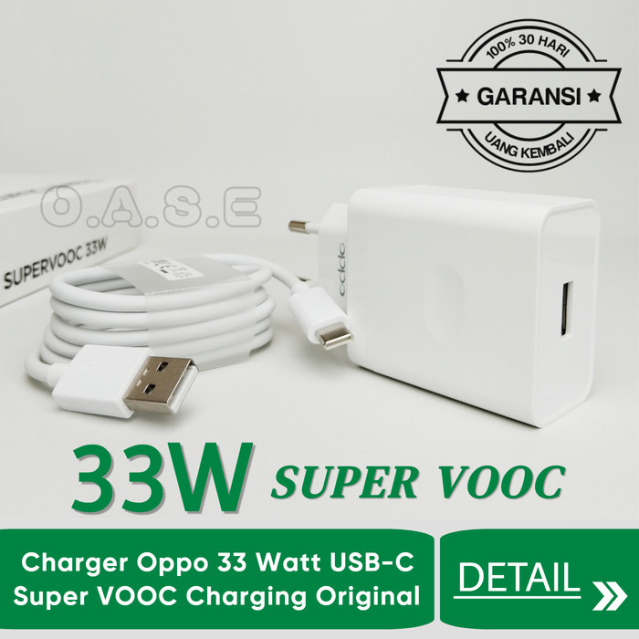 Charger Oppo Reno 8 4G Usb Type C Super Vooc 33 Watt