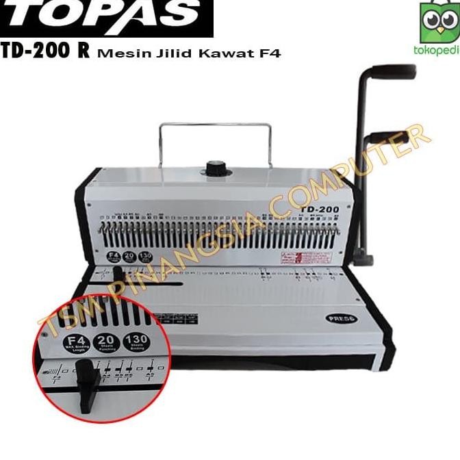 

Promo Topas TD200R / TD 200R Mesin Jilid Spiral Ring Kawat Lubang Bulat F4 COD