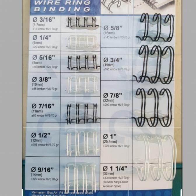 

Promo Spiral Kawat Jilid Spool Roll Gulungan O-BINDING Wire - 5/8 No.12 COD