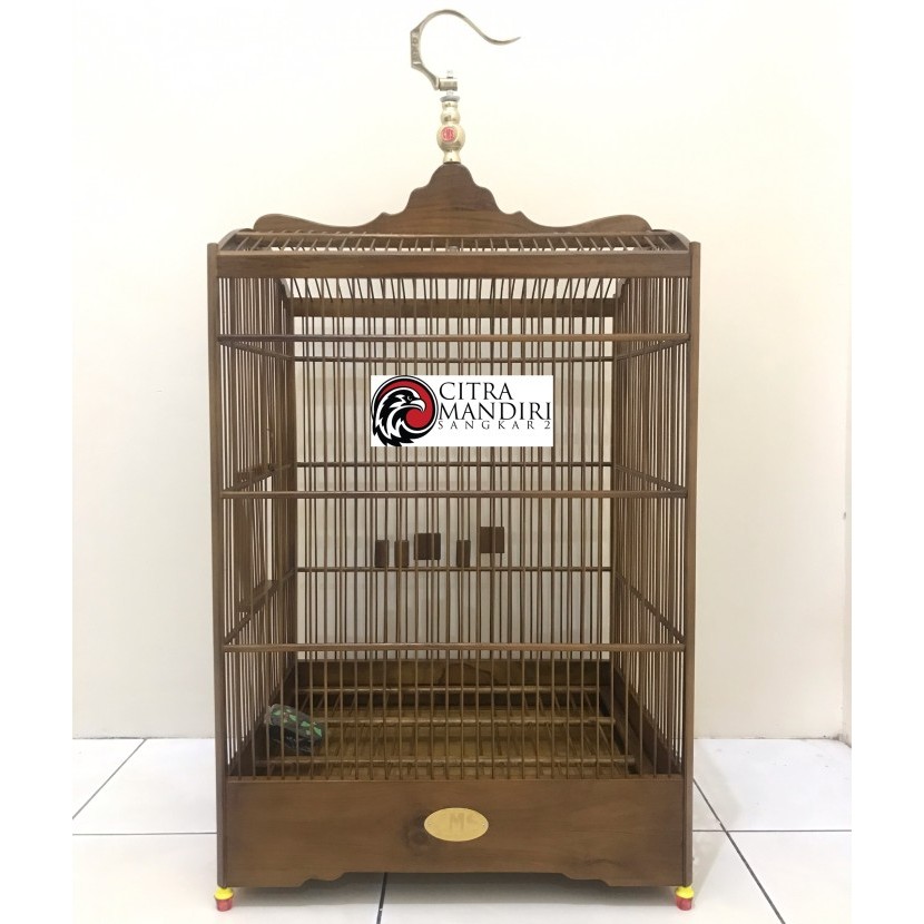 Sangkar Kandang Burung Kotak No 1 & 2 CMS Jati Original Asli