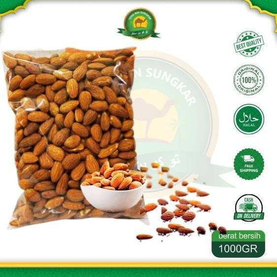 

NEW PRODUK KACANG ALMOND MENTAH PREMIUM 1KG !!!!!