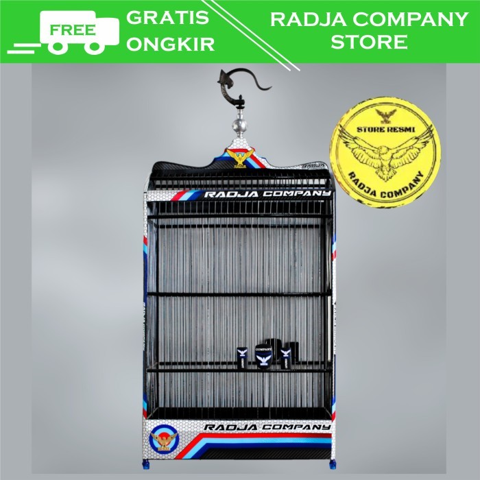 SANGKAR KOTAK DECAL RMI RADJA COMPANY SANGKAR BURUNG KACER KENARI