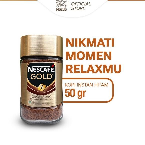 

NESCAFE Gold Kopi Instan Kopi Hitam 50g Jar