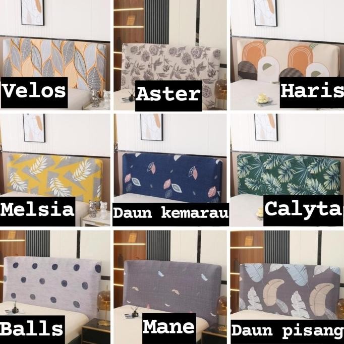 Grosir Cover Sandaran Tempat Tidur/Sarung Sandaran Tempat Tidur Motif Elastis