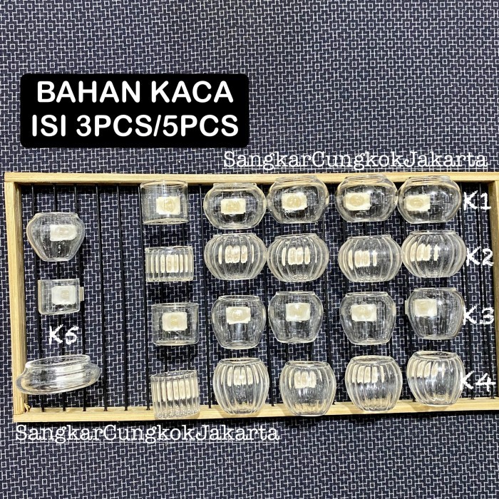 Cepuk Kaca Cungkok Kecil Pleci Kolibri Sogon Finch set 5pcs