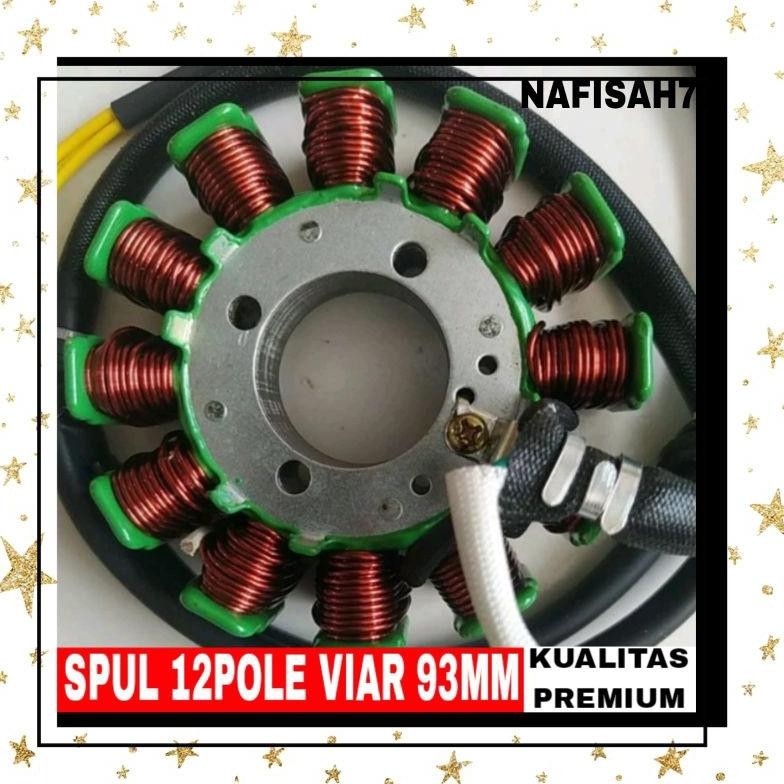 Termurah (Kualitas Premium)Spull Viar 200Cc 12 Pole/Lilitan 93Mm-Spul Viar Spul 12 Lilitan Viar Spar
