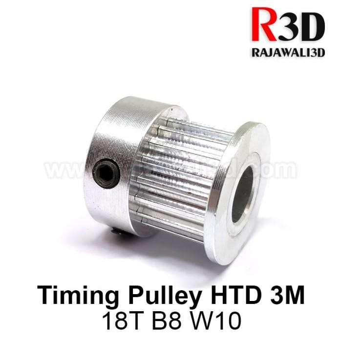 HTD3M Timing Pulley 18 Teeth Bore 8mm Belt 10mm