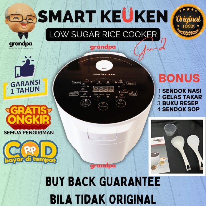 Smart Keuken Gen-2 Low Carbo Rice Cooker Anti Diabetes