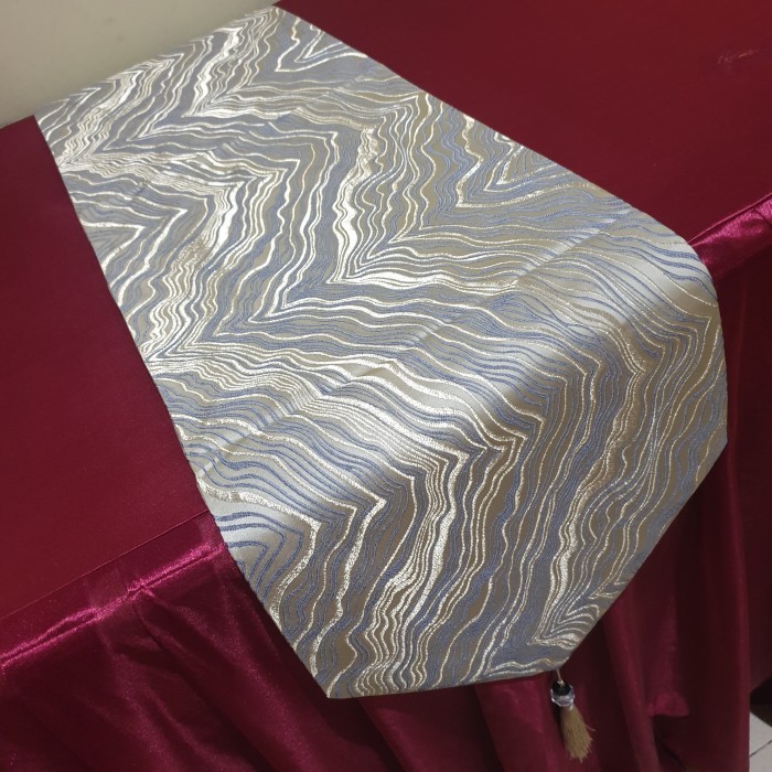 Table Runner Mewah Glamour Panjang 250 cm Gold Emas