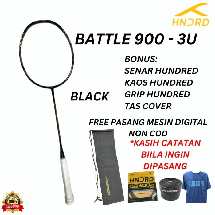 Terbaru Raket Hundred Badminton Bulutangkis Battle 900 Battle900 Original Terlaris