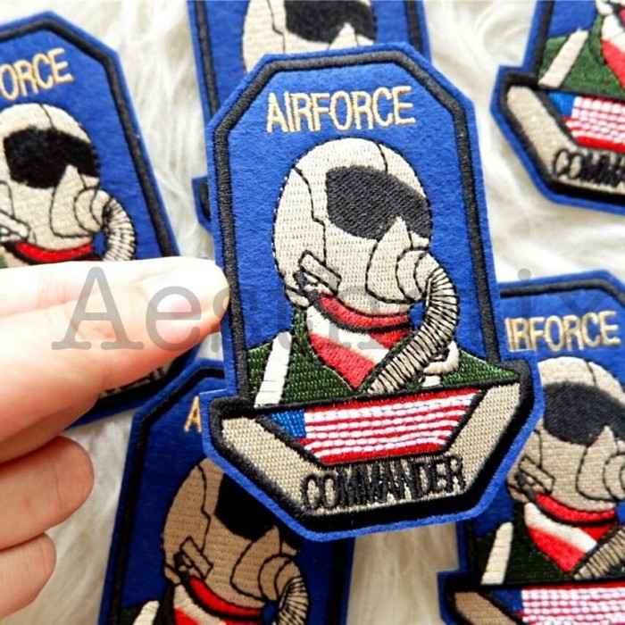 PROMO IRON PATCH / PATCHES / EMBLEM / STICKER BAJU / BORDIRAN air force