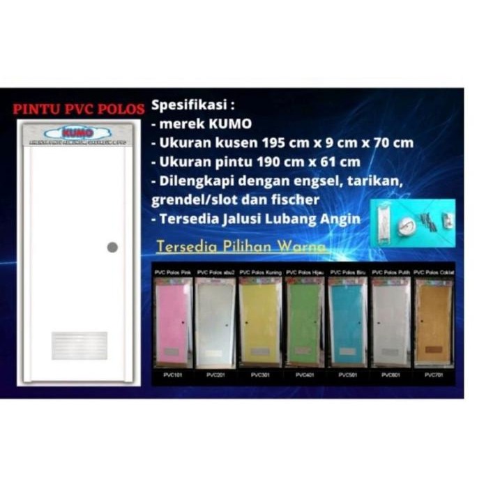 Pintu Pvc Pintu Kamar Mandi Kumo Coklat Betaaleollshop