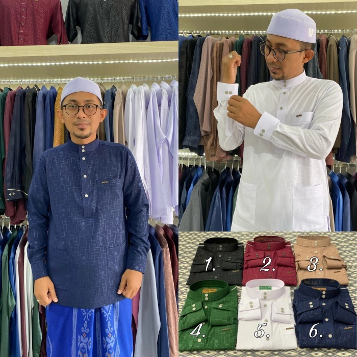 

Baju Koko Pria Motif pohon kurma ANNUN/Baju Koko Lengan panjang